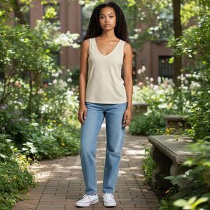 Johnny Was vintage pearl embroidered sleeveless top